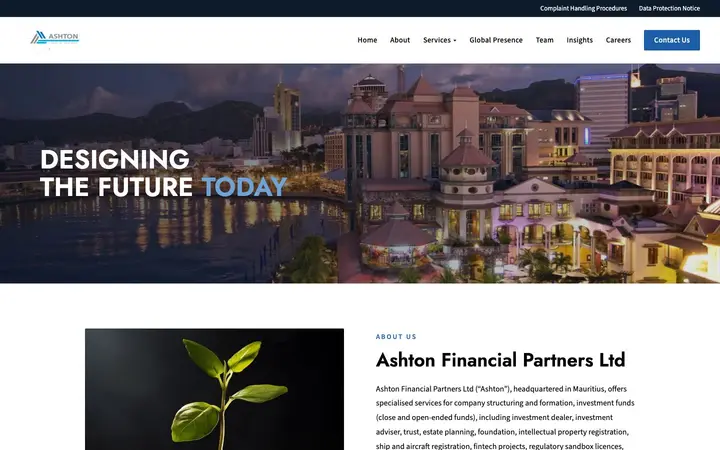 Ashton Financial Partners website