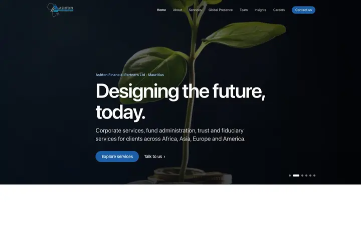 Ashton Financial Partners website
