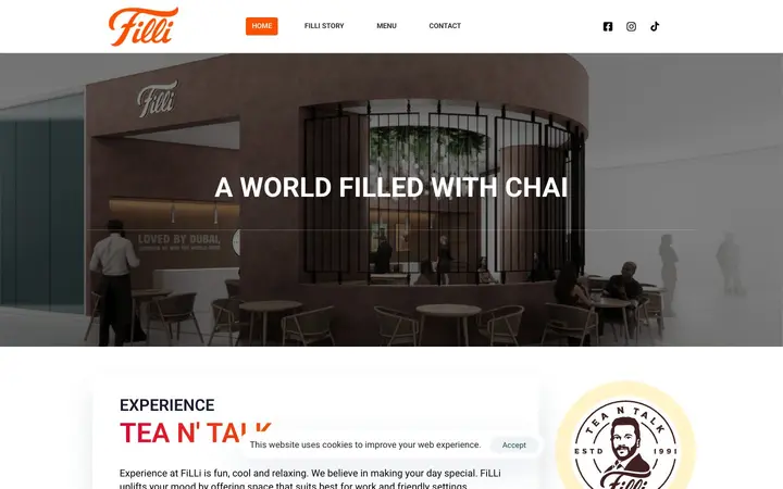 FiLLi Cafe website