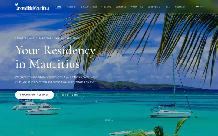 Incredible Mauritius website