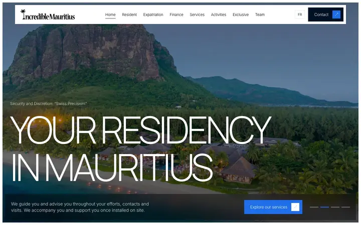 Incredible Mauritius website