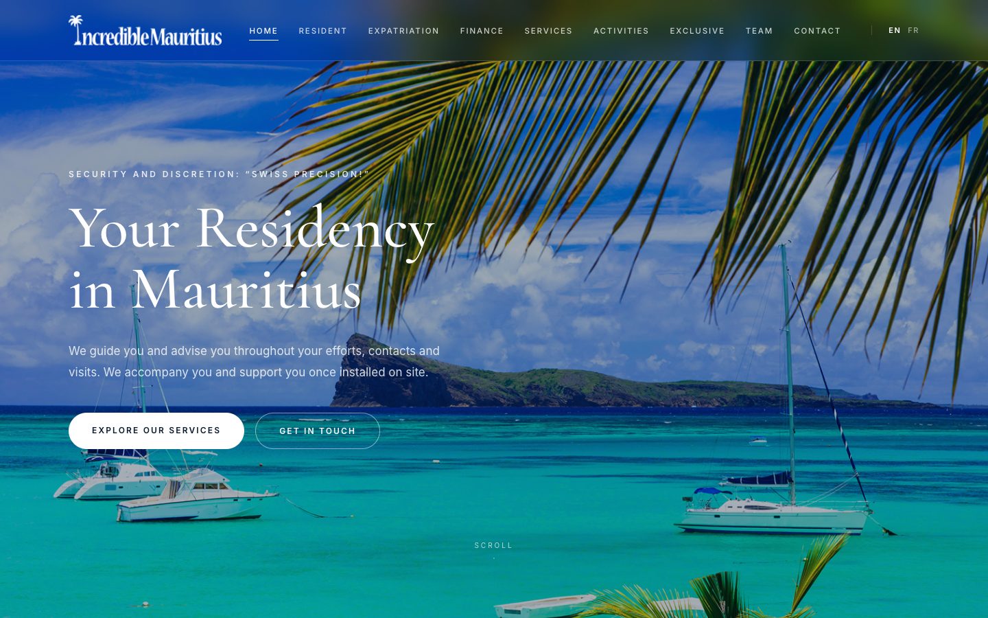 Incredible Mauritius website