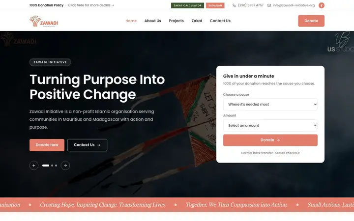 Zawadi Initiative website